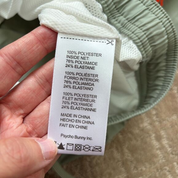 Psycho Bunny Parker Hydrochromic Swim Trunks Mens XXL Lined Seagrass Pull On NWT - Picture 6 of 9